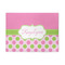 Pink & Green Dots 5' x 7' Patio Rug (Personalized)