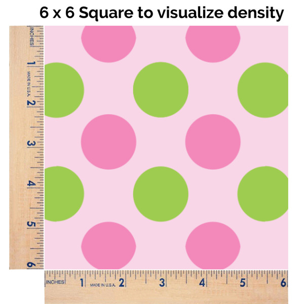 Pink & Green Dots 6x6 Swatch of Fabric