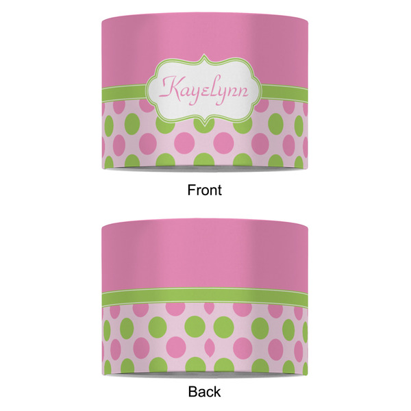 Pink & Green Dots 8" Drum Lampshade - APPROVAL (Fabric)