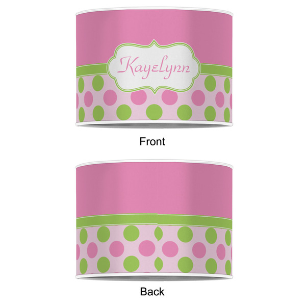 Pink & Green Dots 8" Drum Lampshade - APPROVAL (Poly Film)