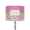 Pink & Green Dots 8" Drum Lamp Shade - Poly-film (Personalized)