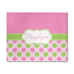 Pink & Green Dots 8' x 10' Indoor Area Rug (Personalized)