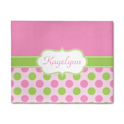 Pink & Green Dots 8' x 10' Patio Rug (Personalized)