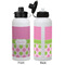 Pink & Green Dots Aluminum Water Bottle - White APPROVAL