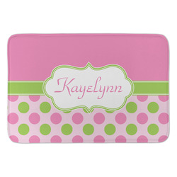 Pink & Green Dots Anti-Fatigue Kitchen Mat (Personalized)