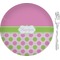 Pink & Green Dots Appetizer / Dessert Plate