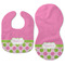 Pink & Green Dots Baby Bib & Burp Set - Approval (new bib & burp)
