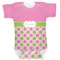 Pink & Green Dots Baby Bodysuit (Personalized)