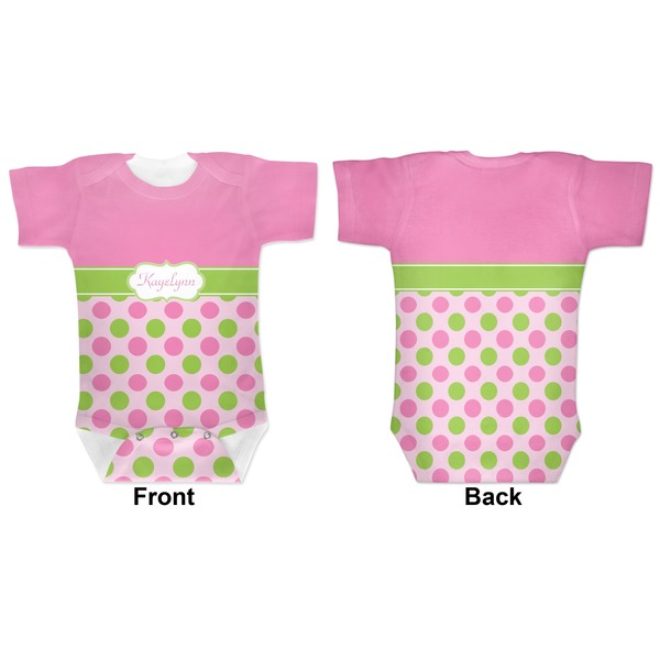 Pink & Green Dots Baby Bodysuit Approval