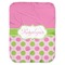 Pink & Green Dots Baby Swaddling Blanket (Personalized)