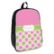 Pink & Green Dots Backpack - angled view