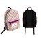 Pink & Green Dots Backpack front and back - Apvl