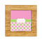 Pink & Green Dots Bamboo Trivet with Ceramic Tile Insert (Personalized)