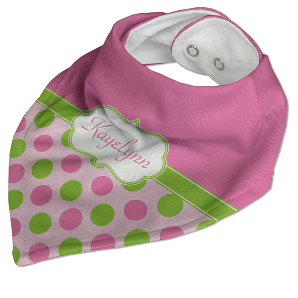 Pink & Green Dots Bandana Closed