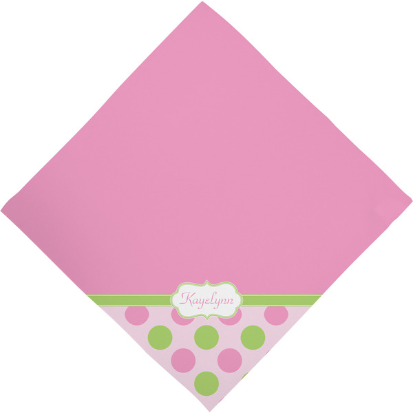 Pink & Green Dots Bandana - Full View