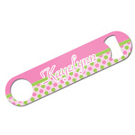 Pink & Green Dots Bar Bottle Opener w/ Name or Text