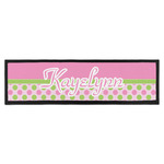 Pink & Green Dots Bar Mat (Personalized)
