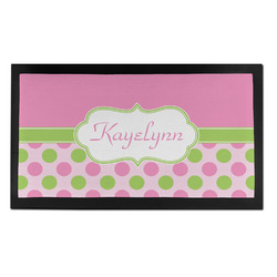 Pink & Green Dots Bar Mat - Small (Personalized)