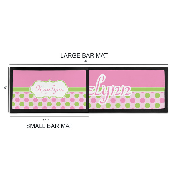 Pink & Green Dots Bar Mats - Sizing Chart