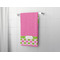 Pink & Green Dots Bath Towel - LIFESTYLE