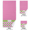 Pink & Green Dots Bath Towel Sets - 3-piece - Approval