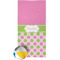 Pink & Green Dots Beach Towel (Personalized)