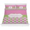 Pink & Green Dots Comforter Set - King (Personalized)