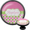 Pink & Green Dots Black Custom Cabinet Knob (Front and Side)