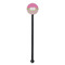 Pink & Green Dots Black Plastic 5.5" Stir Stick - Round - Single Stick