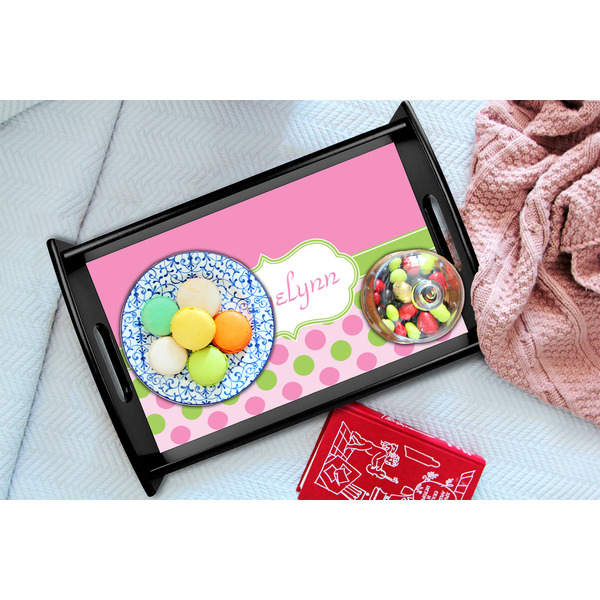 Pink & Green Dots Black Tray - Lifestyle (UPDATED)