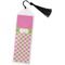 Pink & Green Dots Book Mark w/Tassel (Personalized)