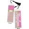 Pink & Green Dots Bookmark with tassel - Front and Back