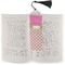 Pink & Green Dots Bookmark with tassel - In book