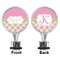 Pink & Green Dots Bottle Stopper - Front and Back