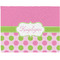 Pink & Green Dots Woven Fabric Placemat - Twill w/ Name or Text