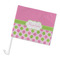 Pink & Green Dots Car Flag - Large (Personalized)
