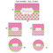Pink & Green Dots Car Magnets - SIZE CHART