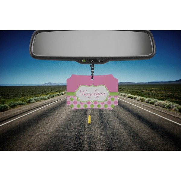 Pink & Green Dots Car Ornament - Berlin (Road)