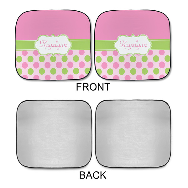 Pink & Green Dots Car Sun Shades - APPROVAL