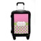 Pink & Green Dots Carry On Hard Shell Suitcase - Front