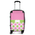 Pink & Green Dots Suitcase - 20" Carry On (Personalized)
