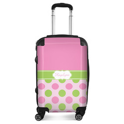 Pink & Green Dots Suitcase (Personalized)