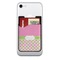 Pink & Green Dots 2-in-1 Cell Phone Credit Card Holder & Screen Cleaner (Personalized)