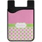 Pink & Green Dots Cell Phone Credit Card Holder