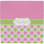 Pink & Green Dots Ceramic Tile Hot Pad (Personalized)