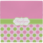 Pink & Green Dots Ceramic Tile Hot Pad (Personalized)