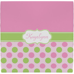 Pink & Green Dots Ceramic Tile Hot Pad (Personalized)