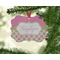 Pink & Green Dots Christmas Ornament (On Tree)