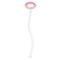 Pink & Green Dots Clear Plastic 7" Stir Stick - Oval - Single Stick