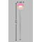 Pink & Green Dots Clear Plastic 7" Stir Stick - Round - Dimensions